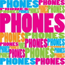 Colorful Phones photo sculptures by busybees Colorful Phones photo sculptures