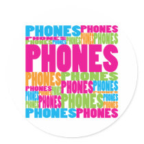 Colorful Phones stickers by busybees Colorful Phones stickers