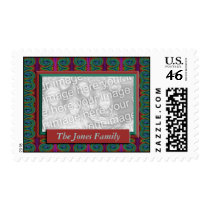 Colorful photo frame postage