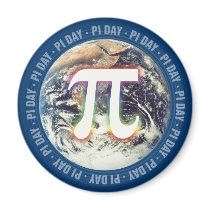 Colorful Pi Day on Earth - math magnet