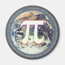 Colorful Pi Number on Earth - math magnet