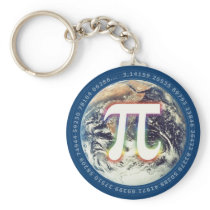 Colorful Pi on Earth - Math Keychains