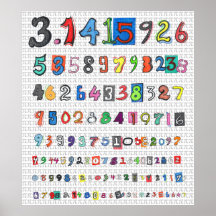 Colorful Pi Posters