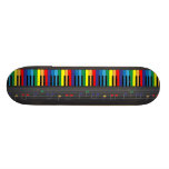 Colorful piano keyboard skate board decks