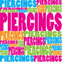 Colorful Piercings Acrylic Cut Out