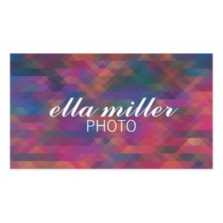 Colorful Pink Multicolored Geometric Business Card