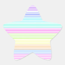 Colorful Pinstripes Star Stickers