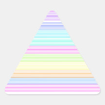 Colorful Pinstripes Triangle Sticker