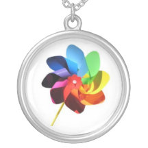 Colorful Pinwheel Necklace
