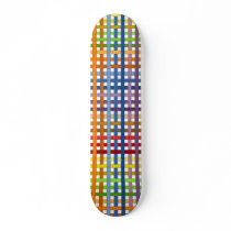 Colorful Plaid Deck skateboards by stikstikly Colorful Plaid Deck skateboards