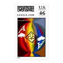 Colorful Poker Stamps