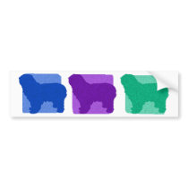 Colorful Polish Lowland Sheepdog Silhouettes bumper stickers by MenagerieMayhem Colorful Polish Lowland Sheepdog Silhouettes bumper stickers