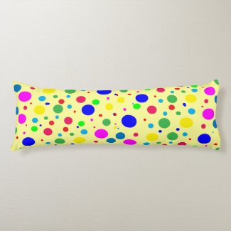 Colorful Polka Dot Bubble Balloons Body Pillow