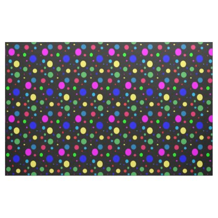 Colorful Polka Dot Bubble Balloons Fabric