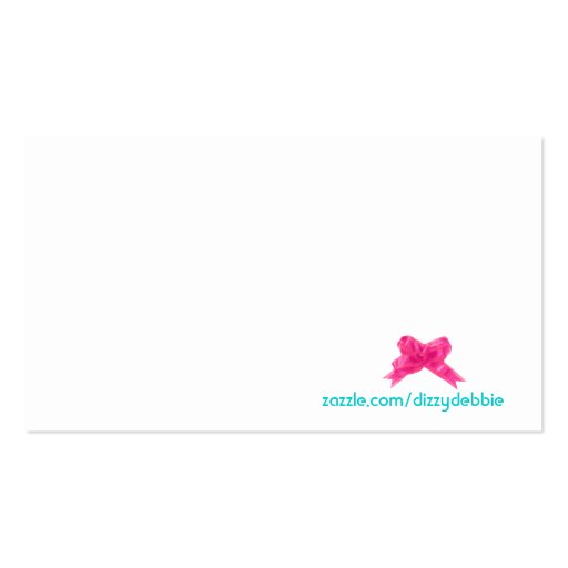 Colorful Polka Dot Calling Card Template Business Card Template (back side)