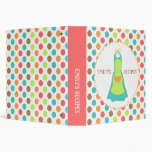 Colorful Polka Dots and Apron Recipe Binder
