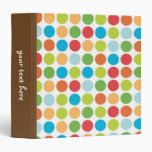 Colorful Polka Dots binder