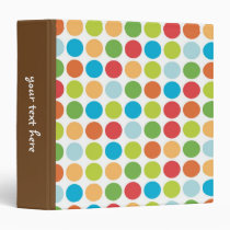 Colorful Polka Dots binder binders
