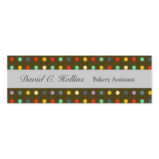 Colorful Polka Dots Business Card (front side)
