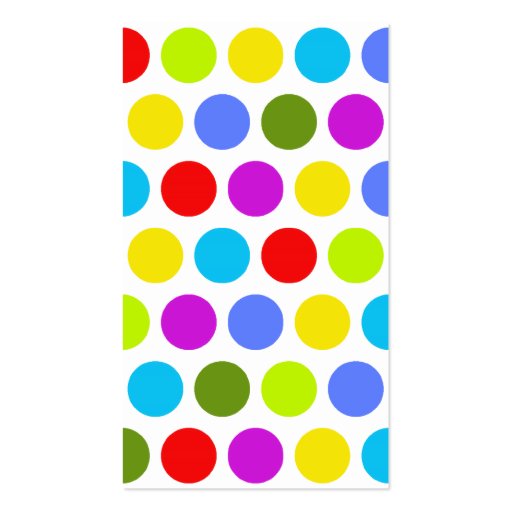 Colorful Polka Dots Business Card Templates (front side)