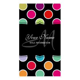 Colorful Polka Dots Pattern Double-Sided Standard Business Cards (Pack Of 100)