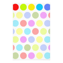 Colorful Polka Dots stationery