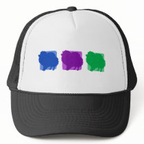 Colorful Pomeranian Silhouettes hats