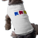 Colorful Poodle Silhouettes pet clothing by MenagerieMayhem Colorful Poodle Silhouettes pet clothing
