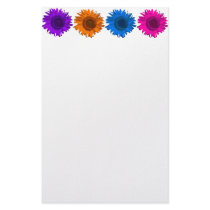 Colorful Pop Art Flowers Stationery