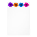 Colorful Pop Art Flowers Stationery