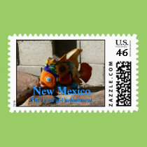 Colorful Pottery Fish 2 stamps