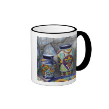 Colorful pottery for sale in downtown Loreto, Coffee Mug