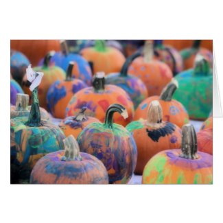 Colorful Pumpkins Photography Halloween Cards