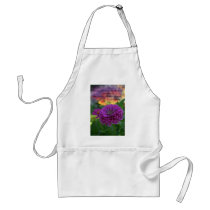 Colorful Purple flower orange flowers quote Apron