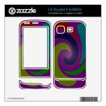 Colorful purple green blue swirl abstract LG spyder II decal