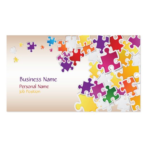 puzzle cards colorful puzzle business card zazzle puzzle cards colorful puzzle business card zazzle