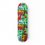 Colorful Puzzle Pieces Abstract Custom Skateboard