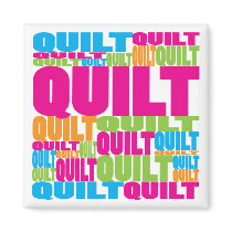 Colorful Quilt Refrigerator Magnet
