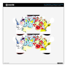 Colorful Rabbit Crew PS3 Controller Skins