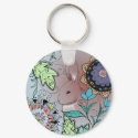 Colorful Rabbit Key Chain keychains by artology Colorful Rabbit Key Chain keychains
