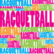 Colorful Racquetball photo sculptures