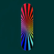Colorful Radial Design: Skateboard
