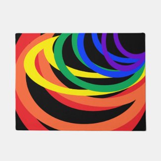 Colorful Rainbow Abstract Pattern Doormat