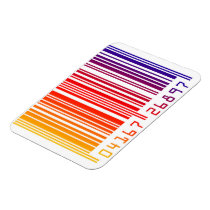 colorful rainbow barcode vinyl magnets