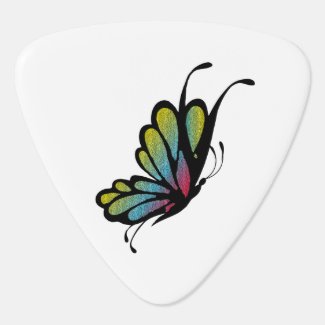 Colorful Rainbow Butterfly Pick