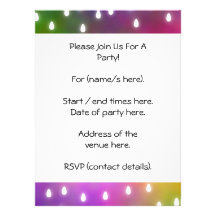 Colorful Rainbow Clouds with White Raindrops. Invites