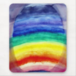 Colorful, Rainbow Colored Egg in abstract Mouse Pad