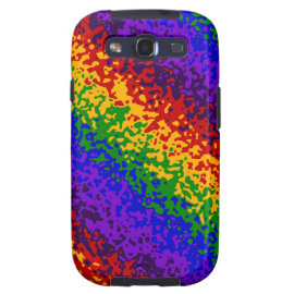 Colorful Rainbow Paint Splatters Abstract Art Samsung Galaxy SIII Case
