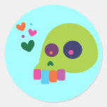Colorful Rainbow Skull Stickers