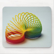Colorful Rainbow slinky toy for kids Mouse Pad